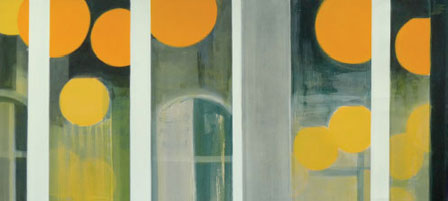 Ohne Titel, Mischtechnik auf Leinwand, 60 x 125 cm, 2002