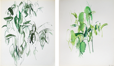 Ohne Titel, Tusche und Pigmente auf Papier, 25.7 x 21.6 cm, 2016