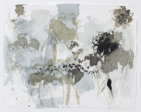 Ohne Titel,  Tusche auf Chinapapier, 29.5 x 37.5 cm, 2019